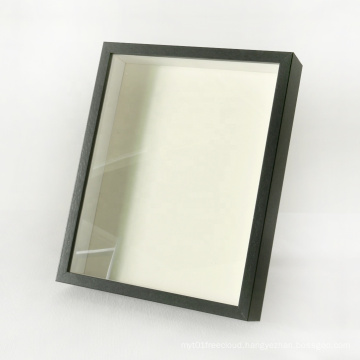 Black White Walnut Wood MDF Decoration Art Picture Photo Frame Deep 3d Shadow Box Frame with Plexiglass